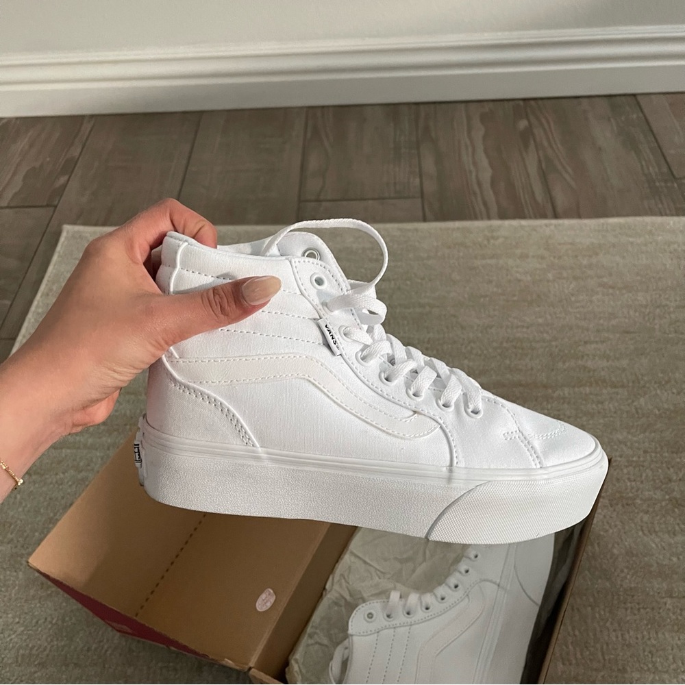 COPY - White Platform Vans
